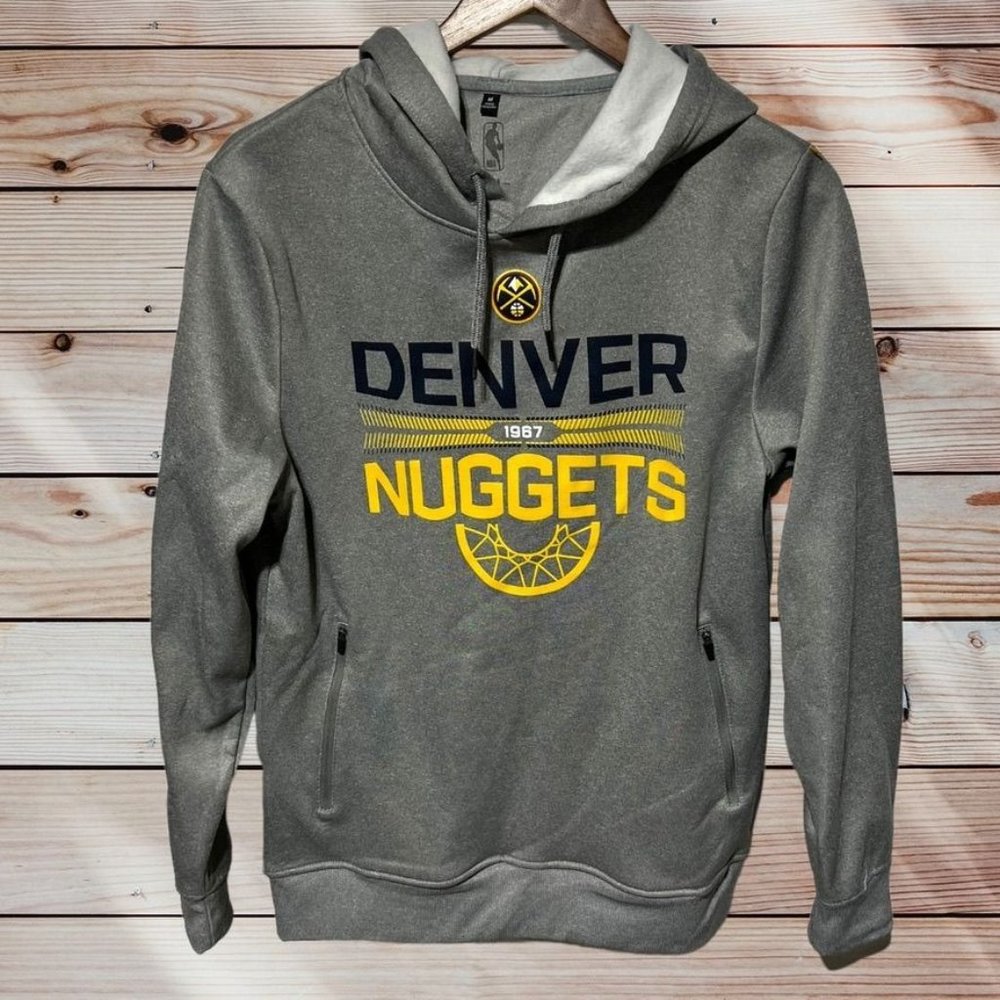 Denver Nuggets Hoodie Size Medium Gray